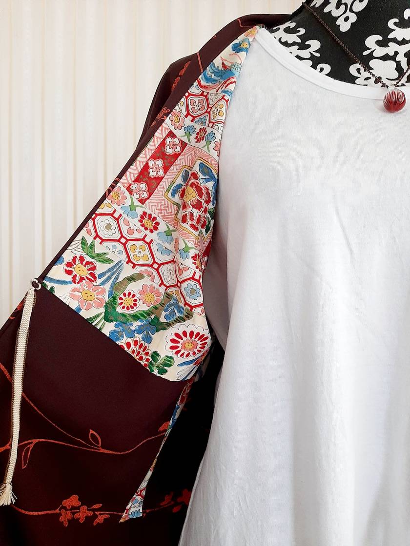 Japanese Vintage Silk Haori, Kimono jacket