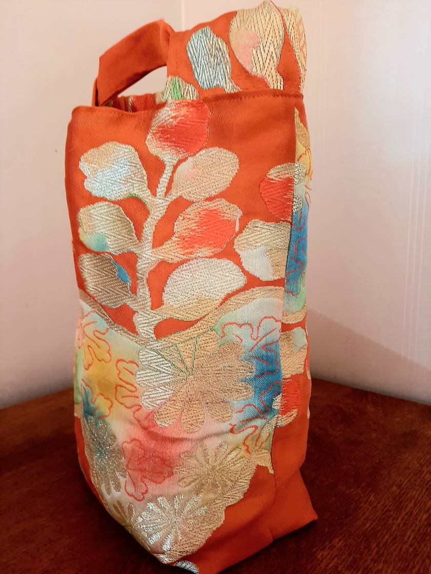 Vintage Silk Obi Bag (orange)