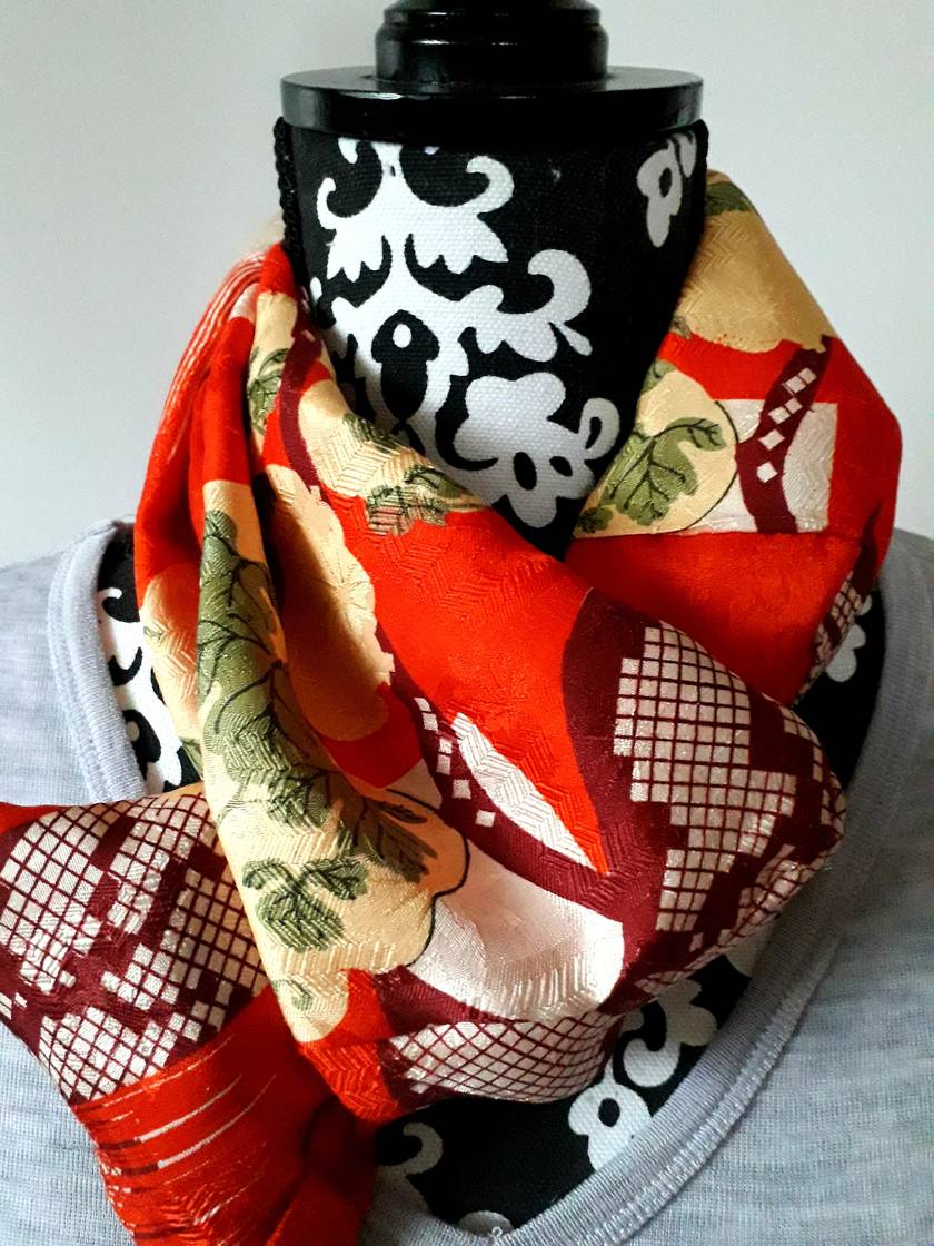 Vintage kimono silk snood