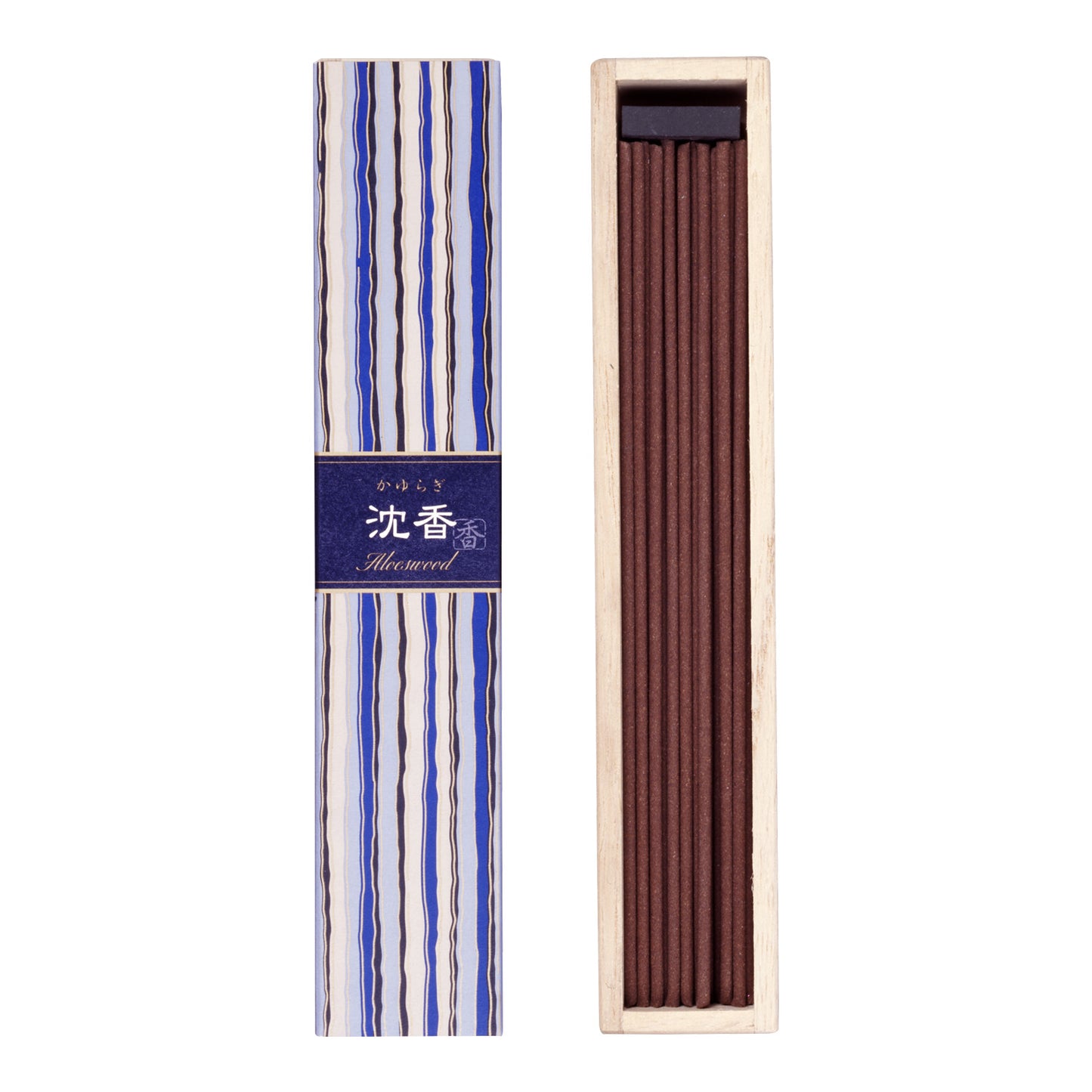 GIFT SET Japanese incense sticks- Aloeswood & vintage kimono silk scrunchie