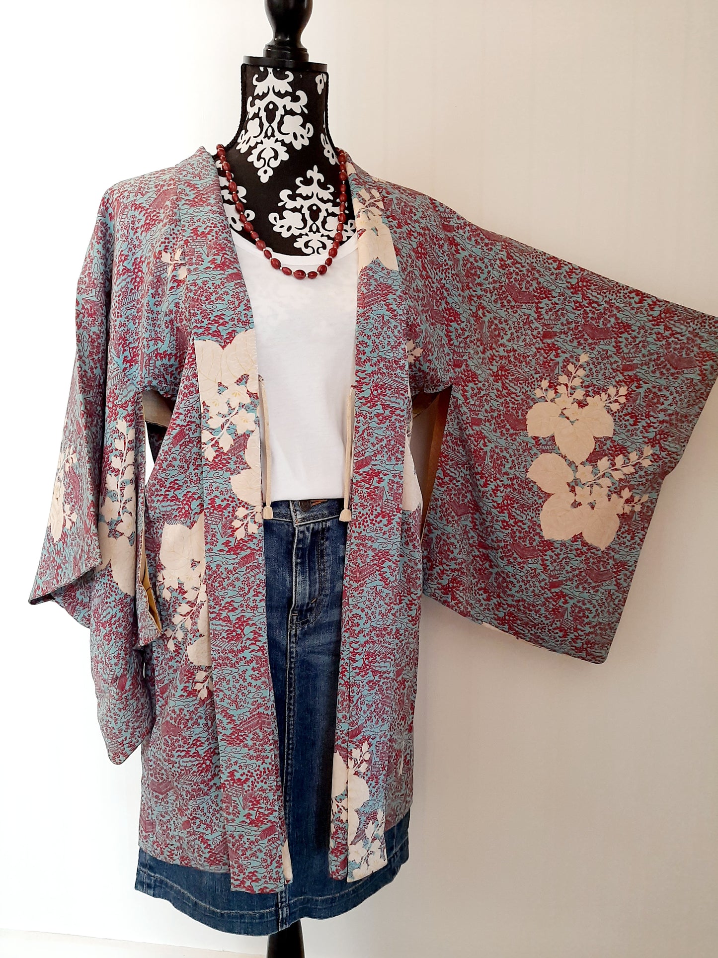 Japanese Vintage Silk Haori, Kimono jacket