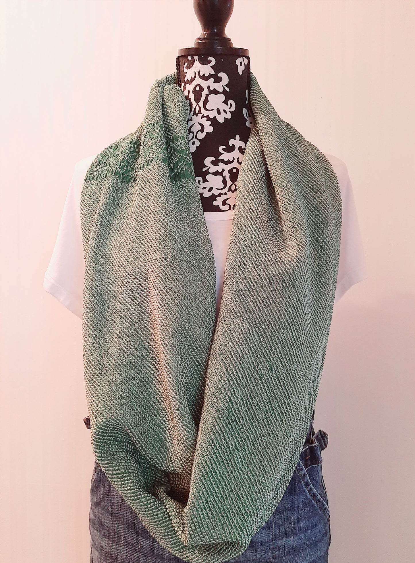 Vintage kimono Shibori silk snood