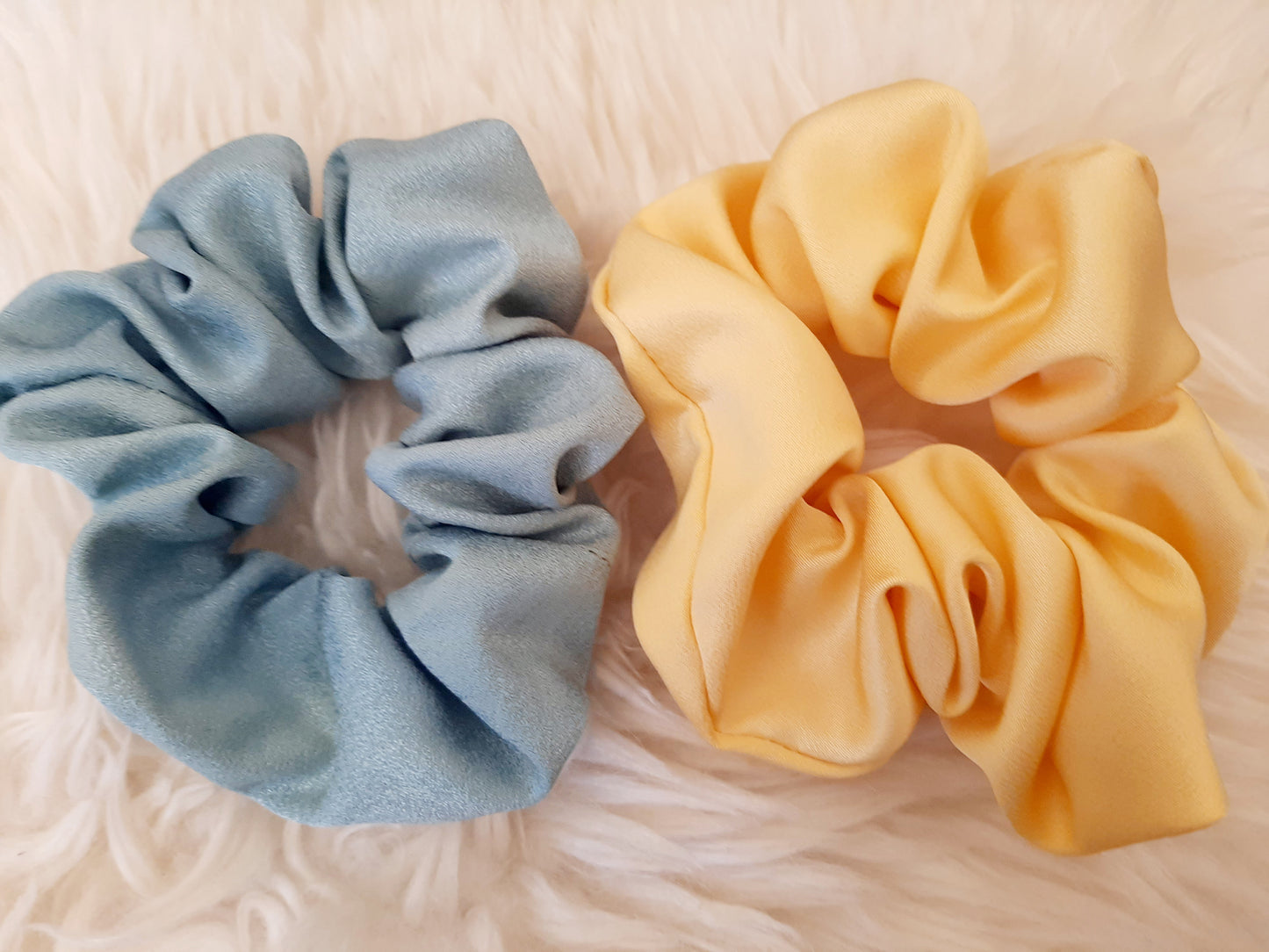 Vintage kimono silk scrunchies