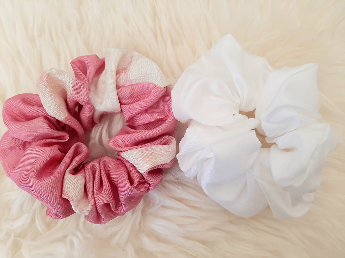 Vintage kimono silk scrunchies