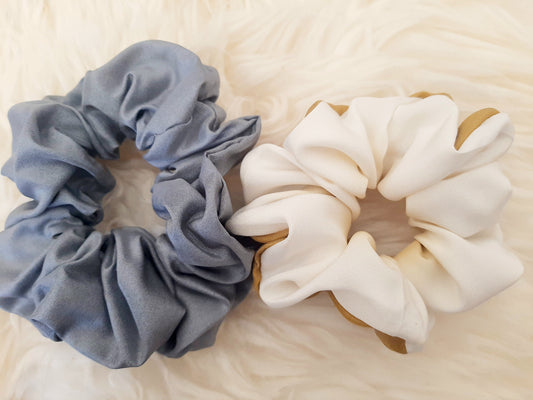 Vintage kimono silk scrunchies