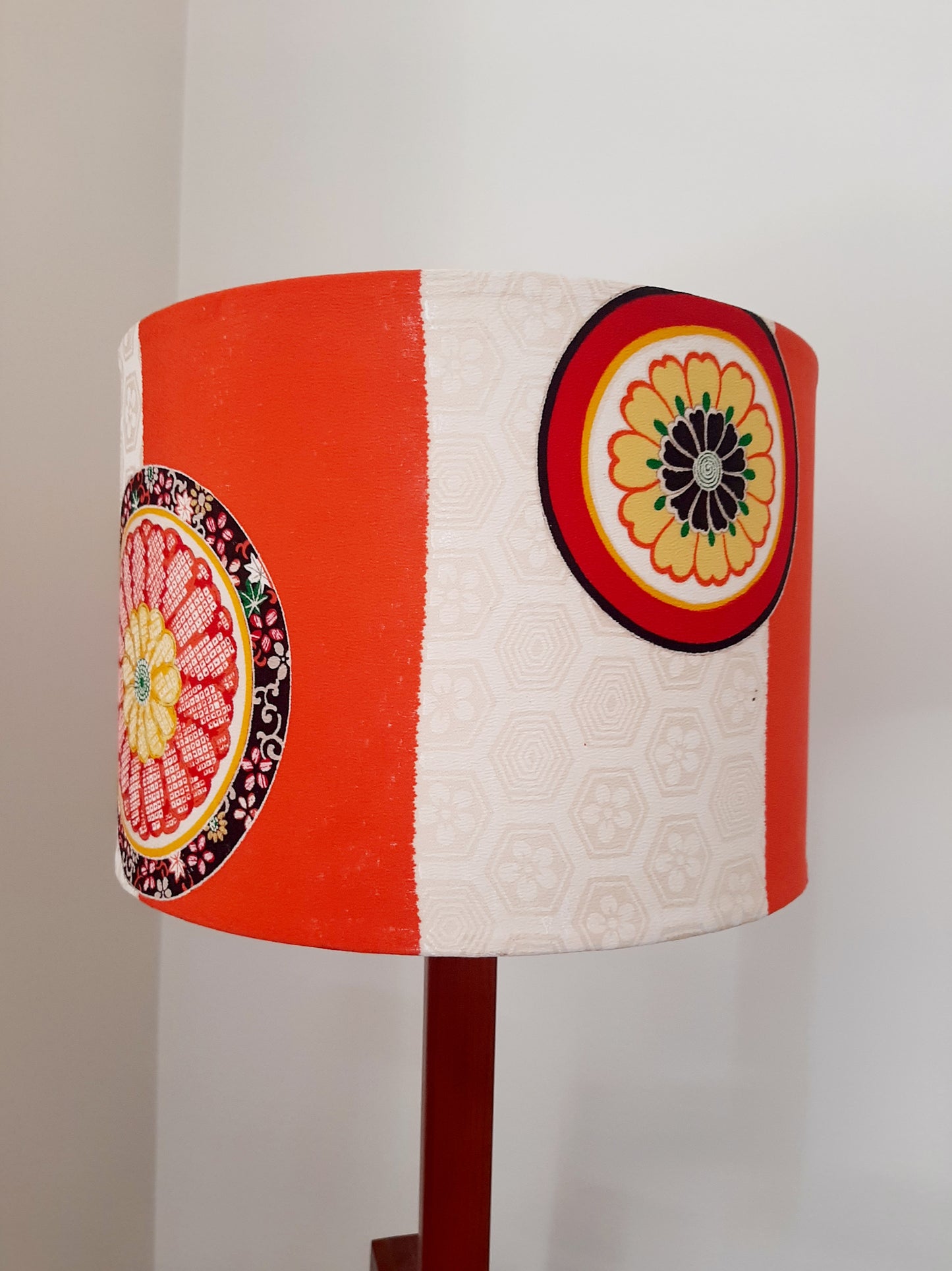 Vintage kimono silk Lampshade (L)