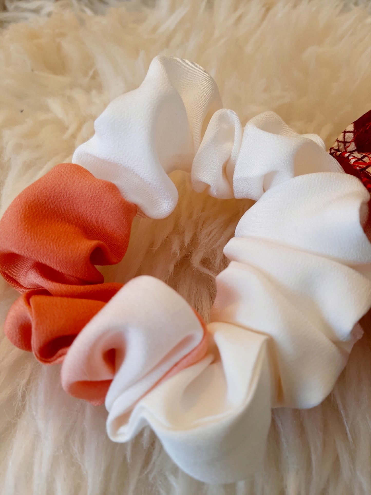 Vintage kimono silk scrunchies