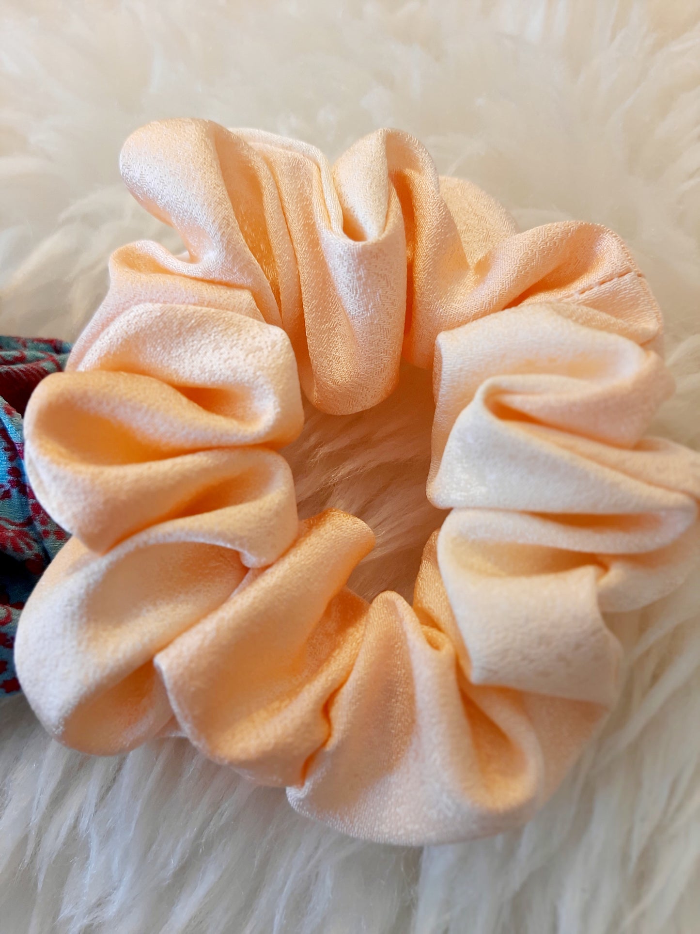 Vintage kimono silk scrunchies