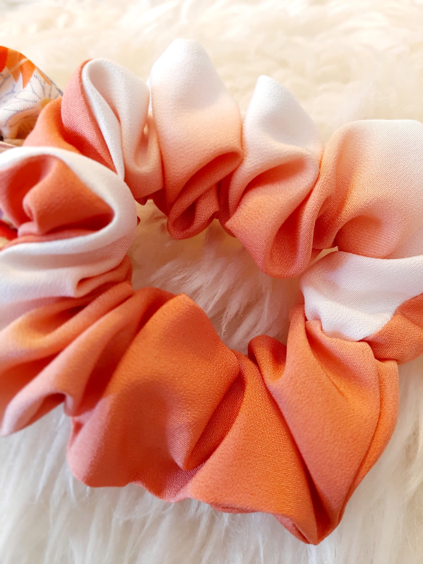 Vintage kimono silk scrunchies