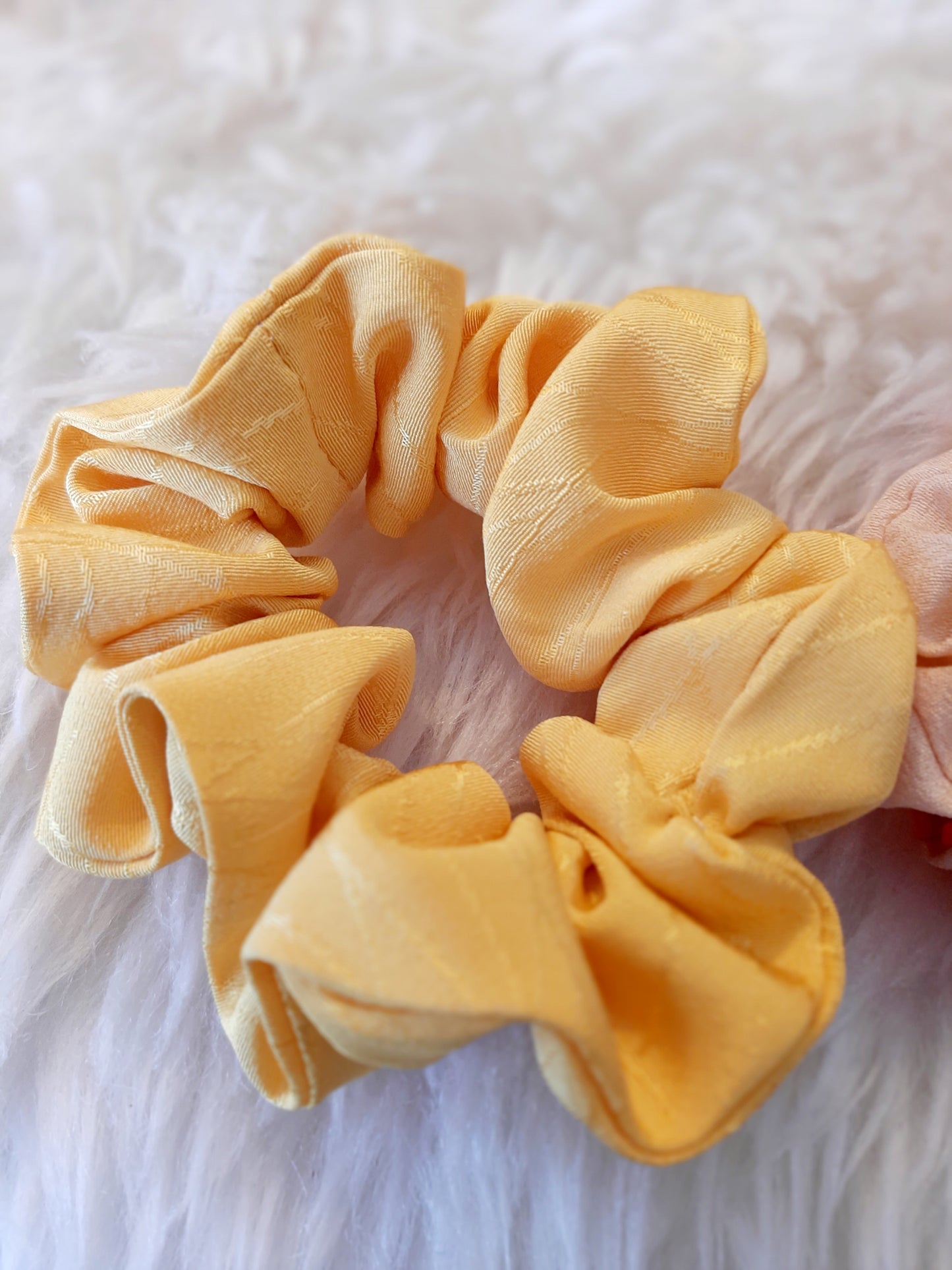 Vintage kimono silk scrunchies