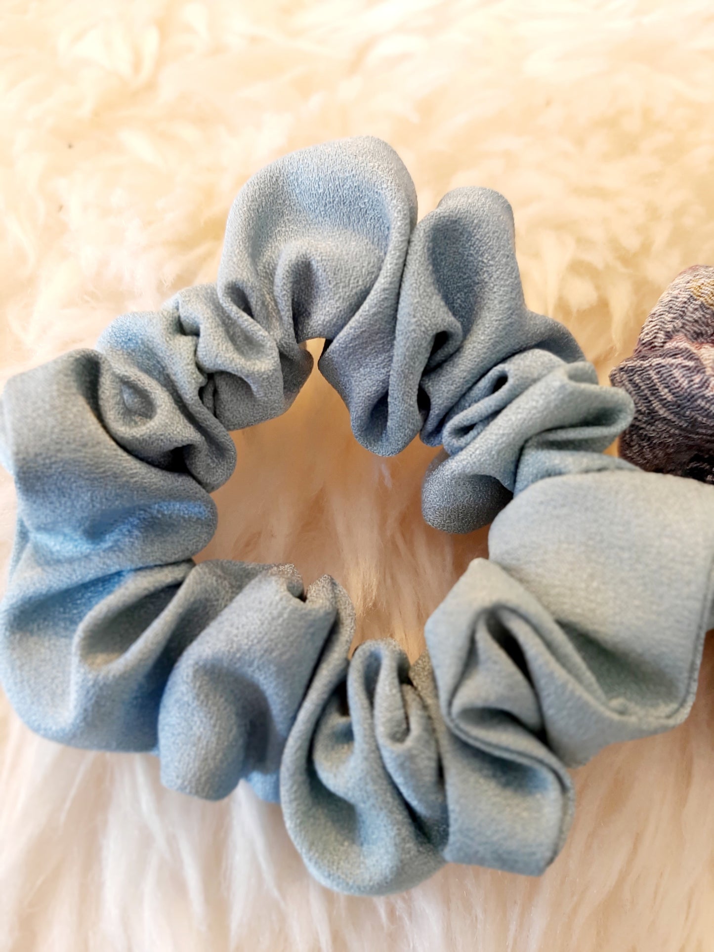 Vintage kimono silk scrunchies