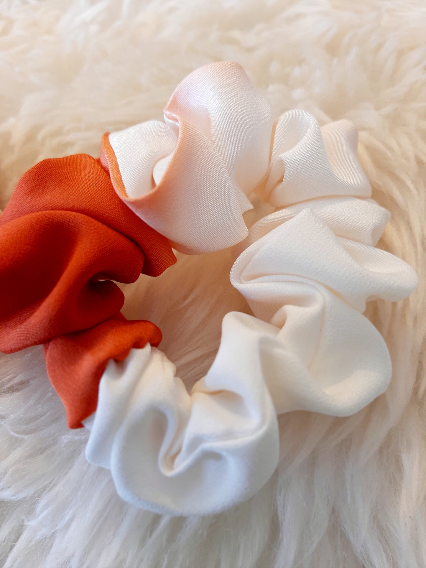 Vintage kimono silk scrunchies