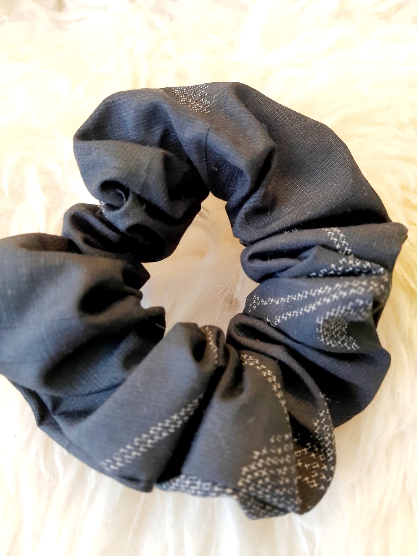 Vintage kimono silk scrunchies