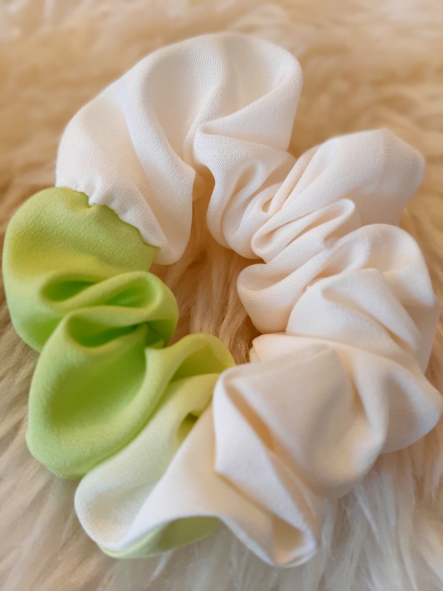 Vintage kimono silk scrunchies