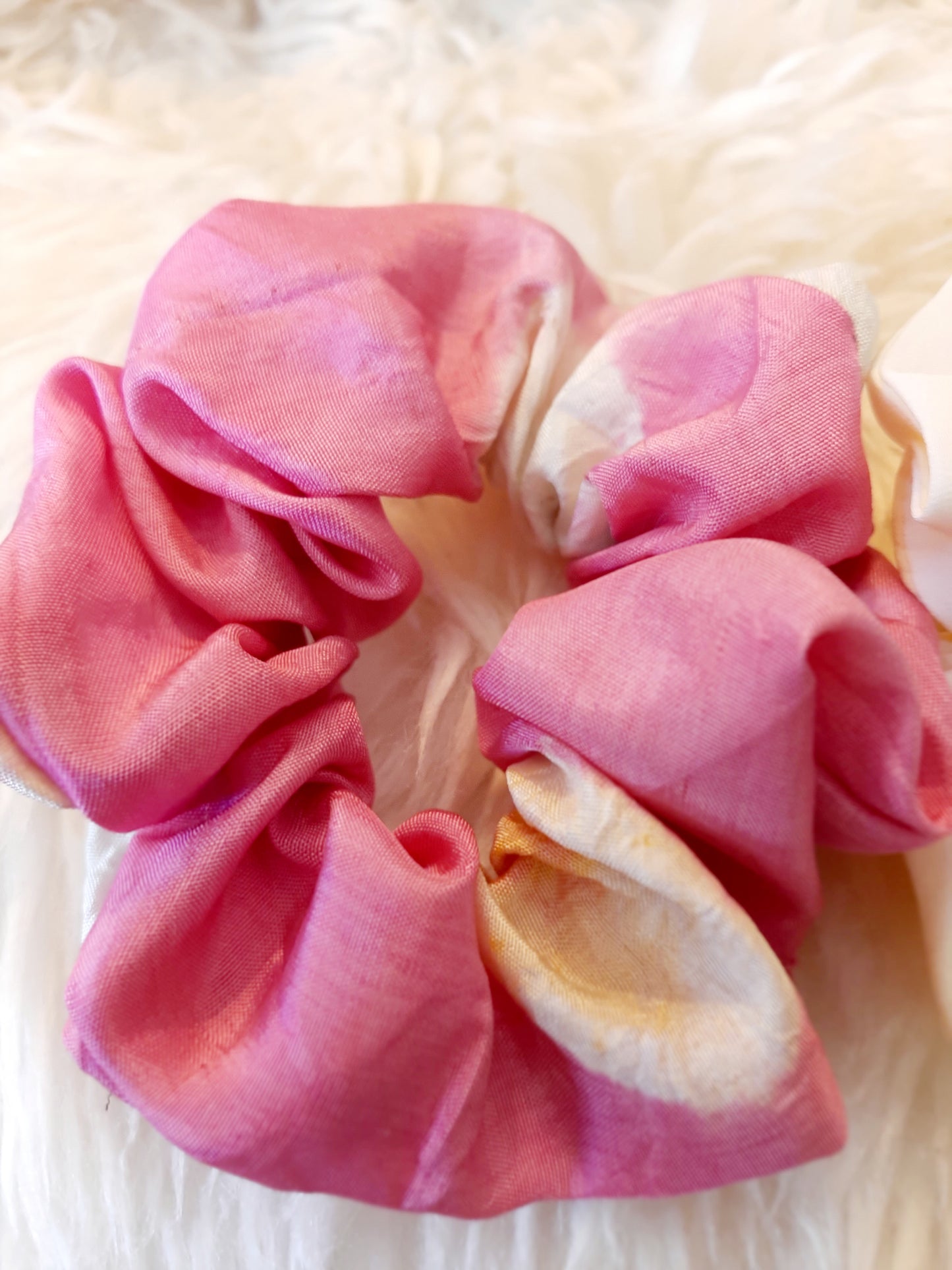 Vintage kimono silk scrunchies