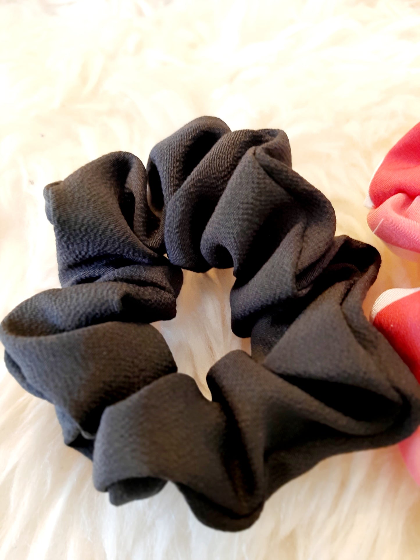 Vintage kimono silk scrunchies