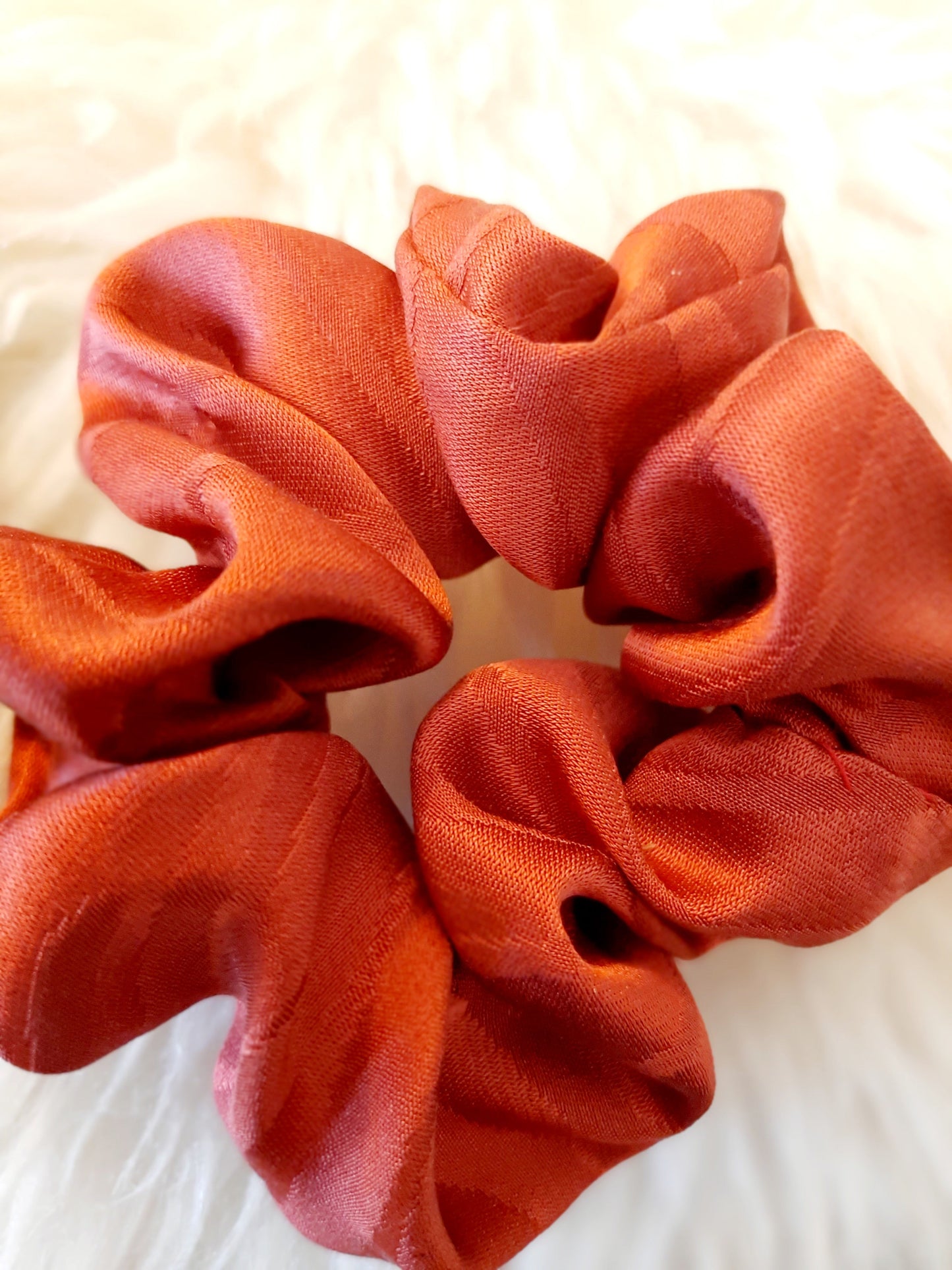 Vintage kimono silk scrunchies