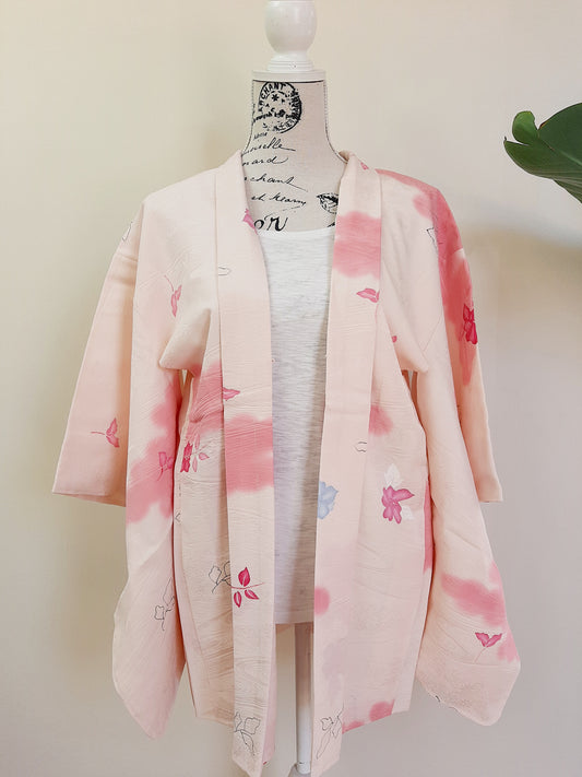 Japanese Vintage Silk Haori, Kimono jacket