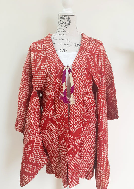 Japanese Vintage Silk Haori, Kimono jacket