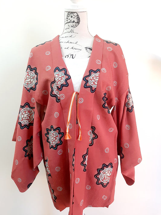 Japanese Vintage Silk Haori, Kimono jacket