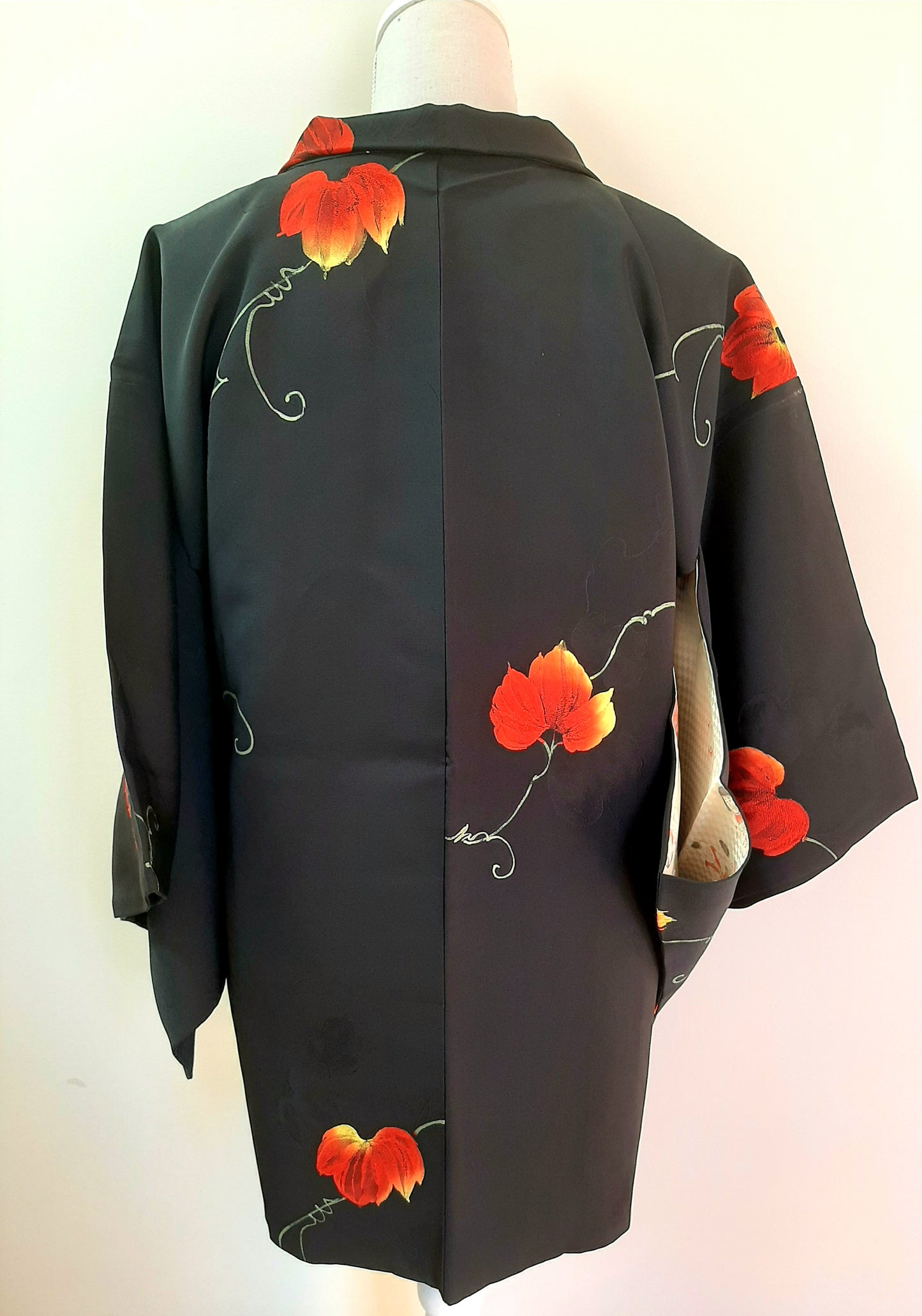 Japanese Vintage Silk Haori, Kimono jacket