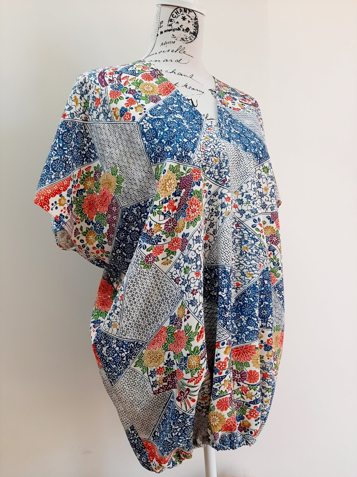 Vintage kimono silk top