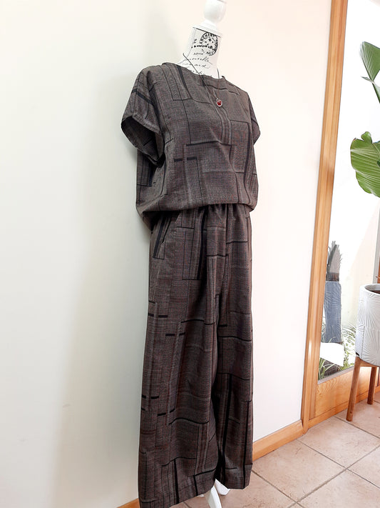 Vintage Kimono Wide Pants