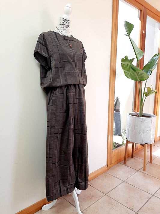 Vintage Kimono Wide Pants