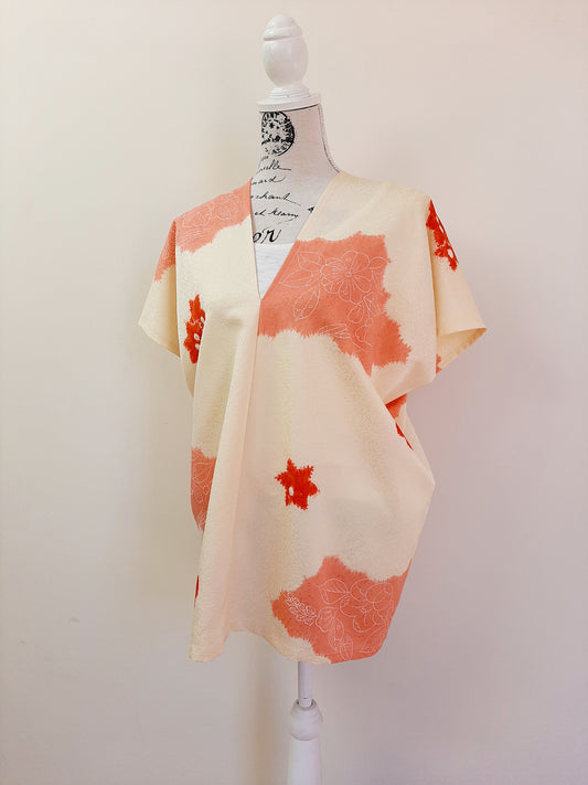 Vintage kimono silk top