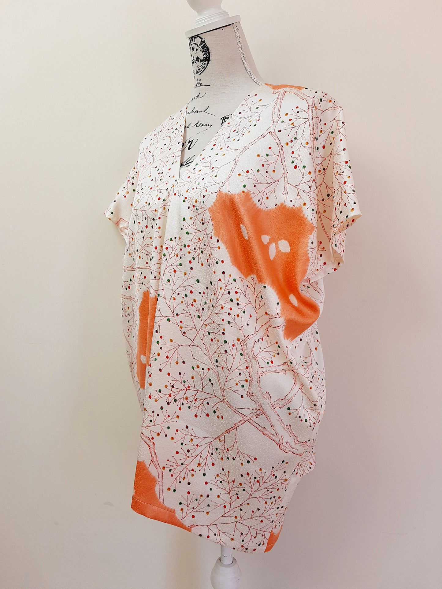 Vintage kimono silk top