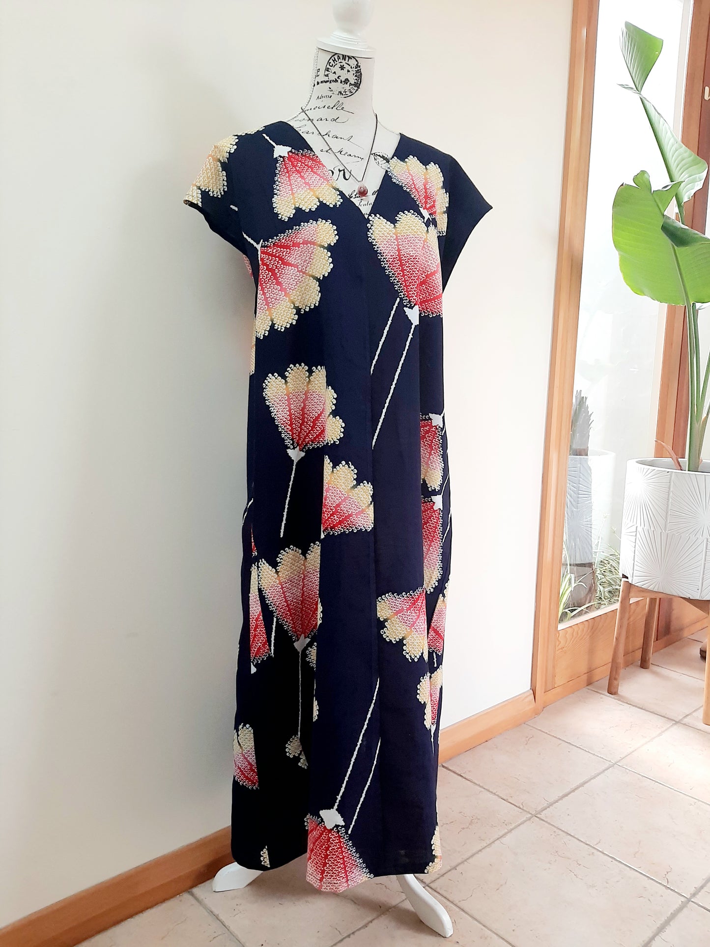 Vintage kimono cotton dress