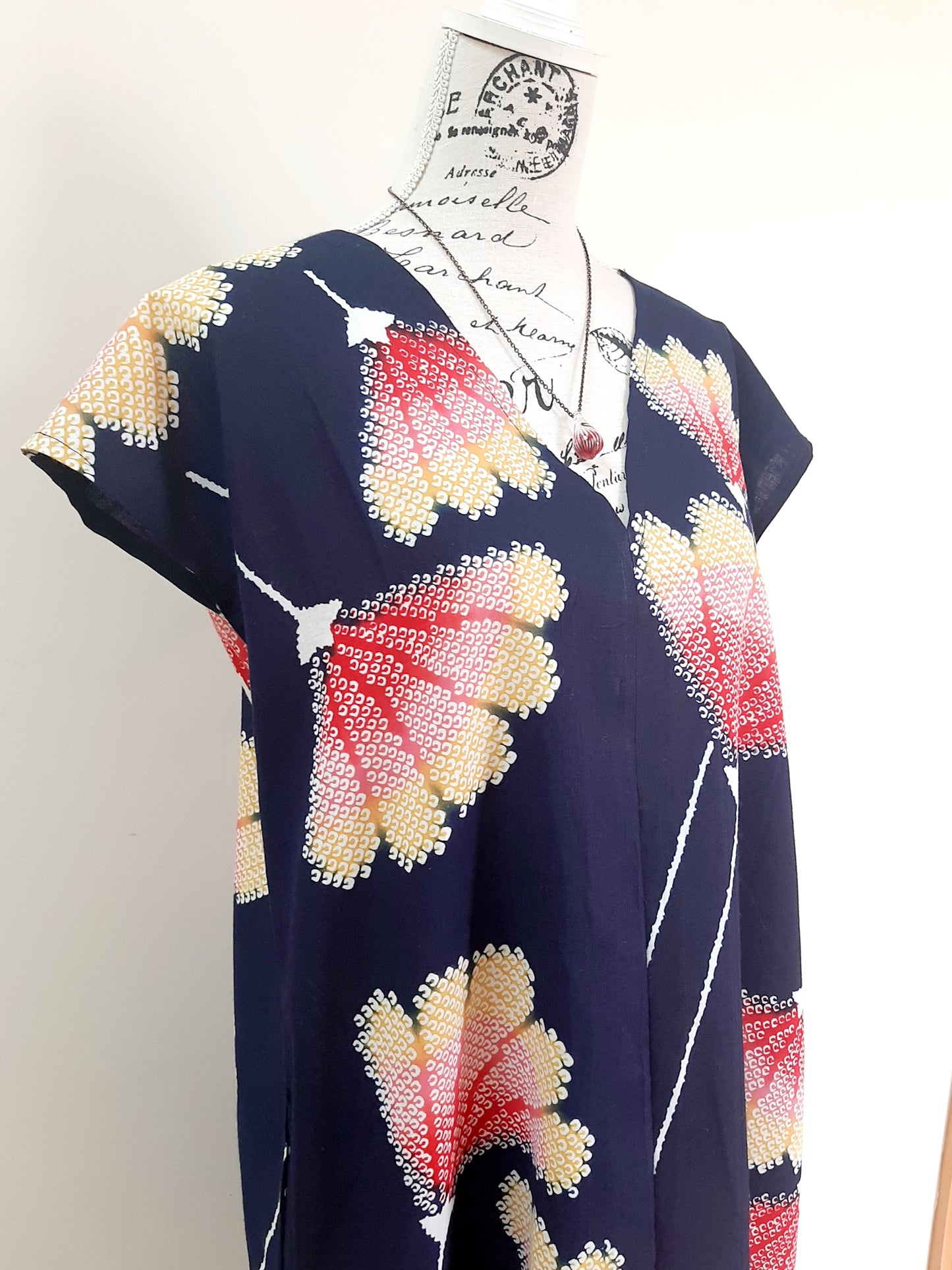 Vintage kimono cotton dress