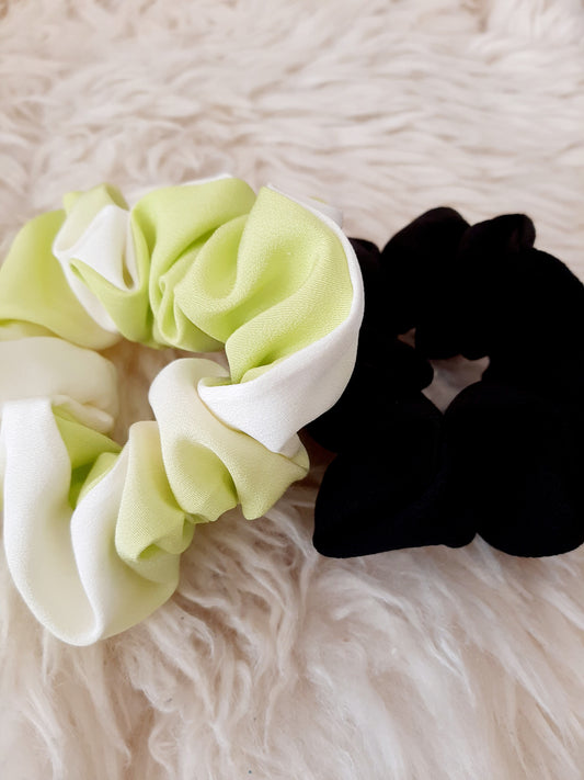 Vintage kimono silk scrunchies