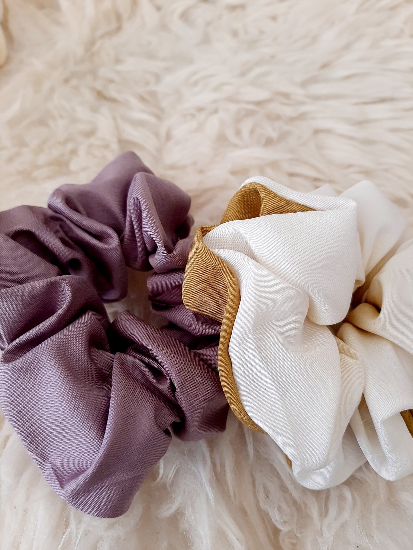 Vintage kimono silk scrunchies