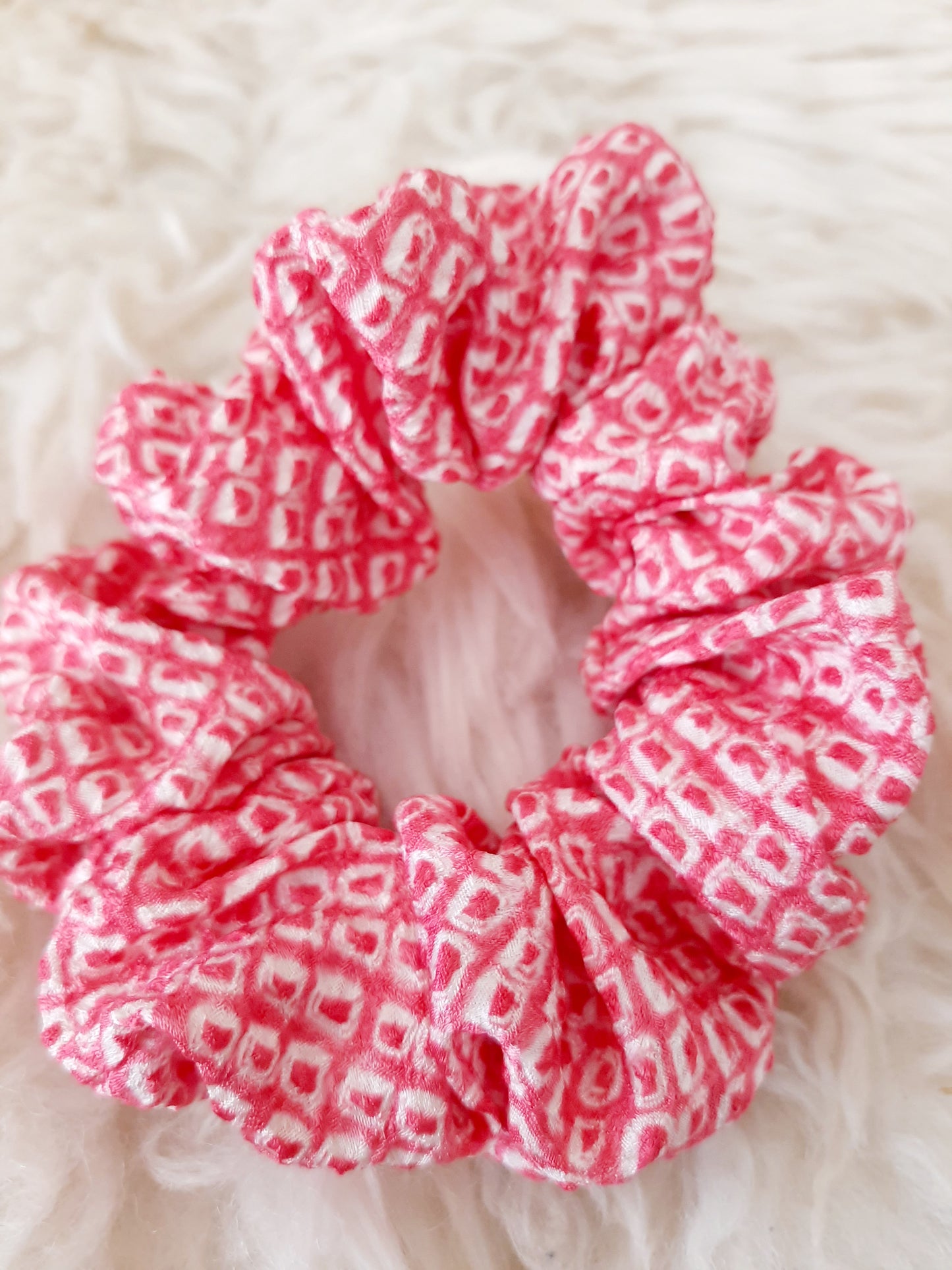 Vintage kimono silk scrunchies