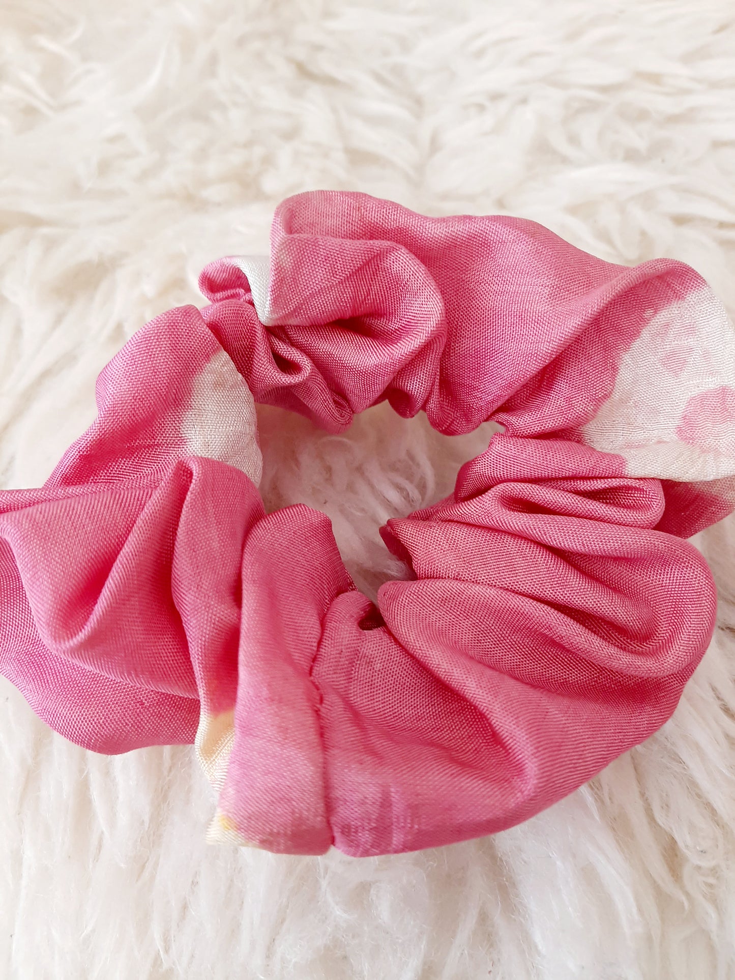 Vintage kimono silk scrunchies