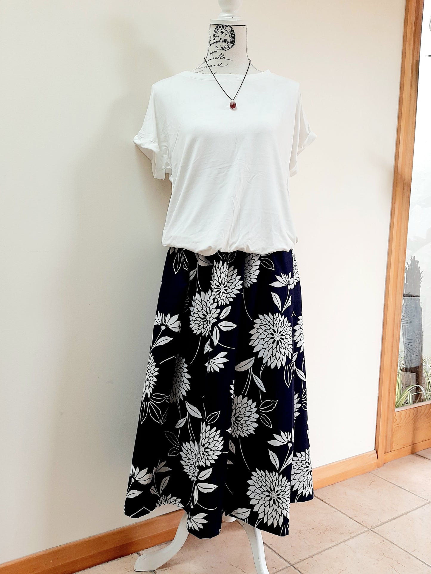 Vintage kimono cotton skirt