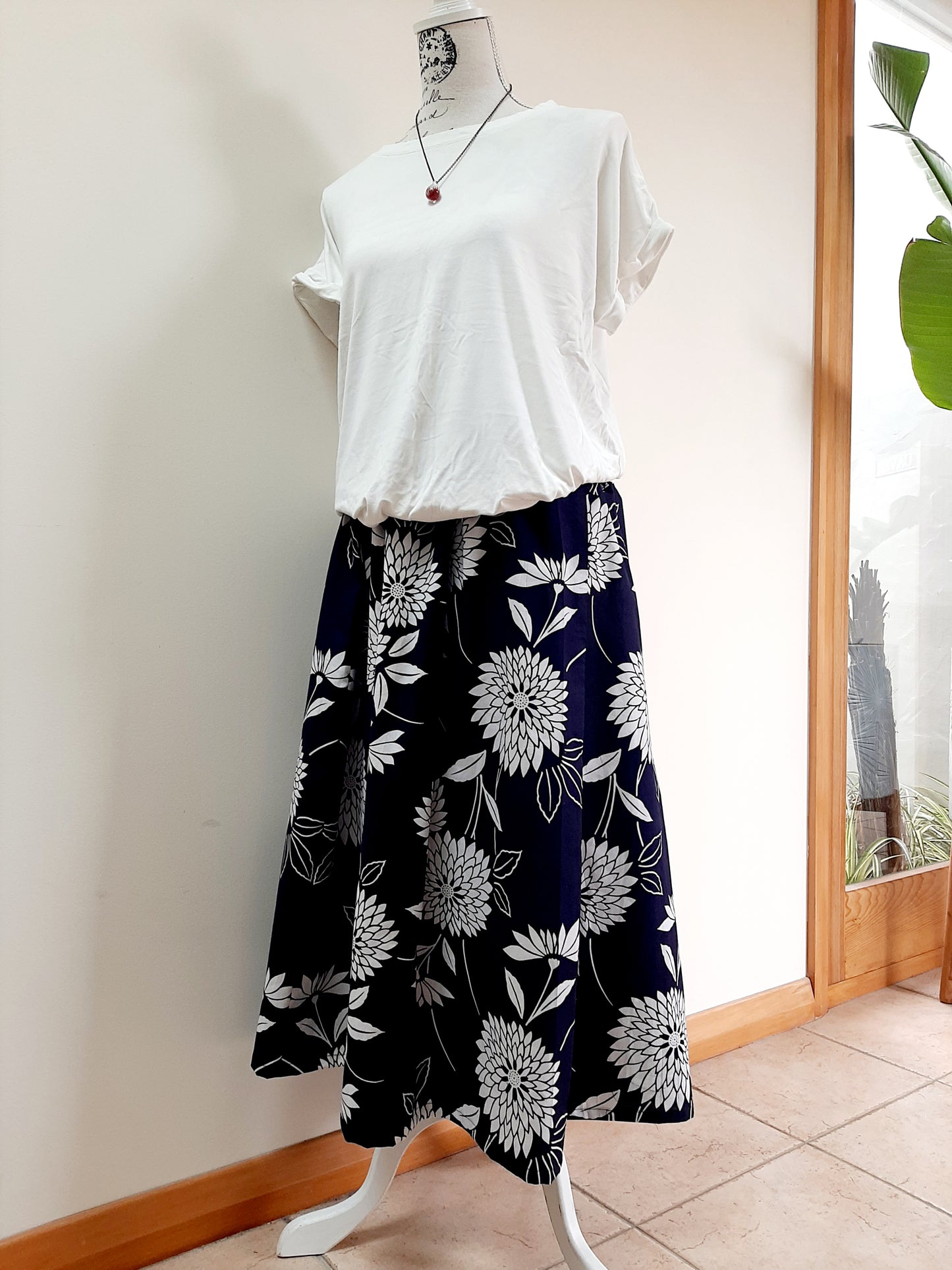 Vintage kimono cotton skirt