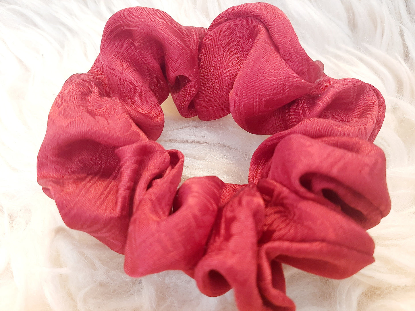 Vintage kimono silk scrunchies