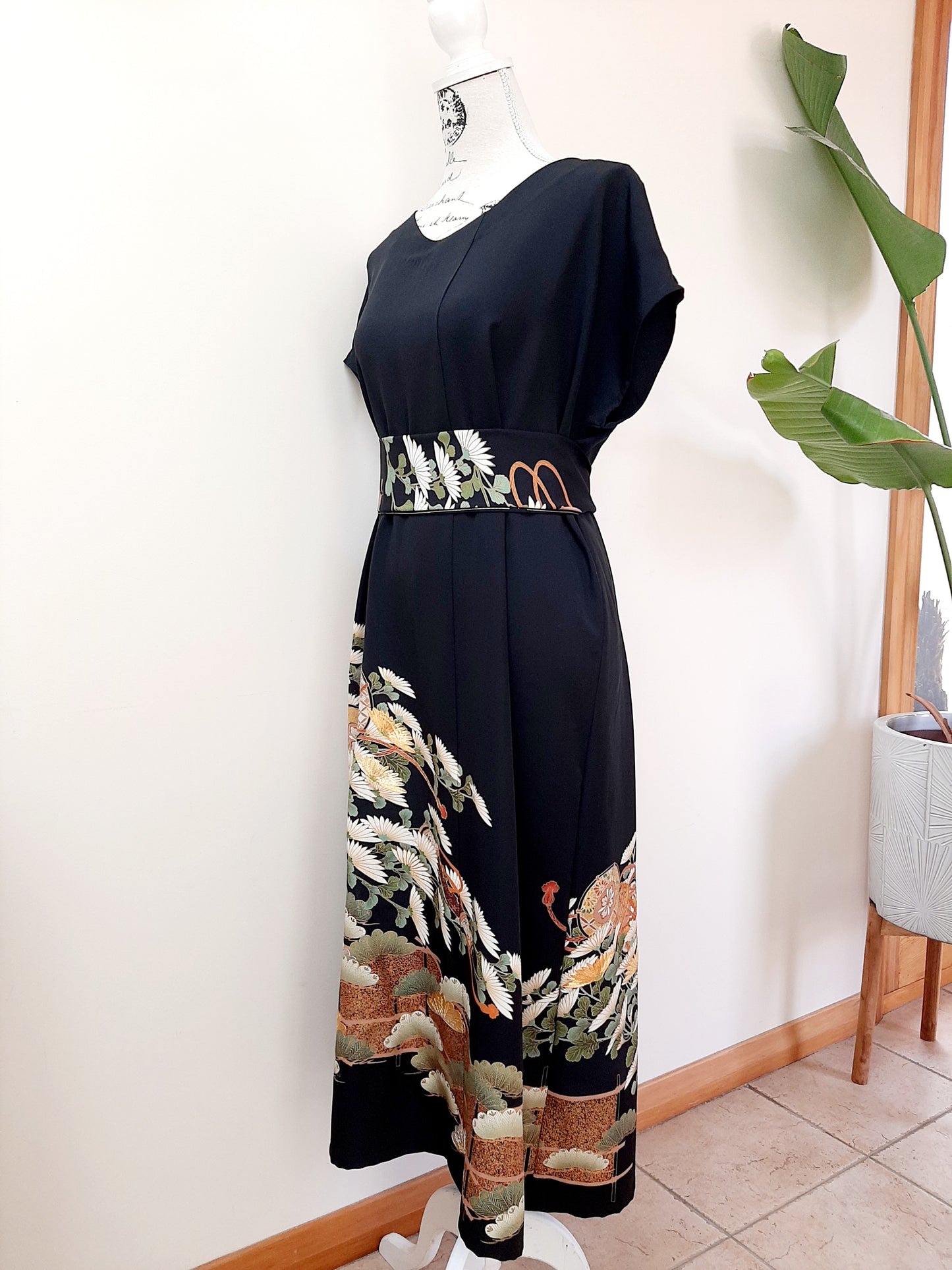 Vintage kimono silk dress