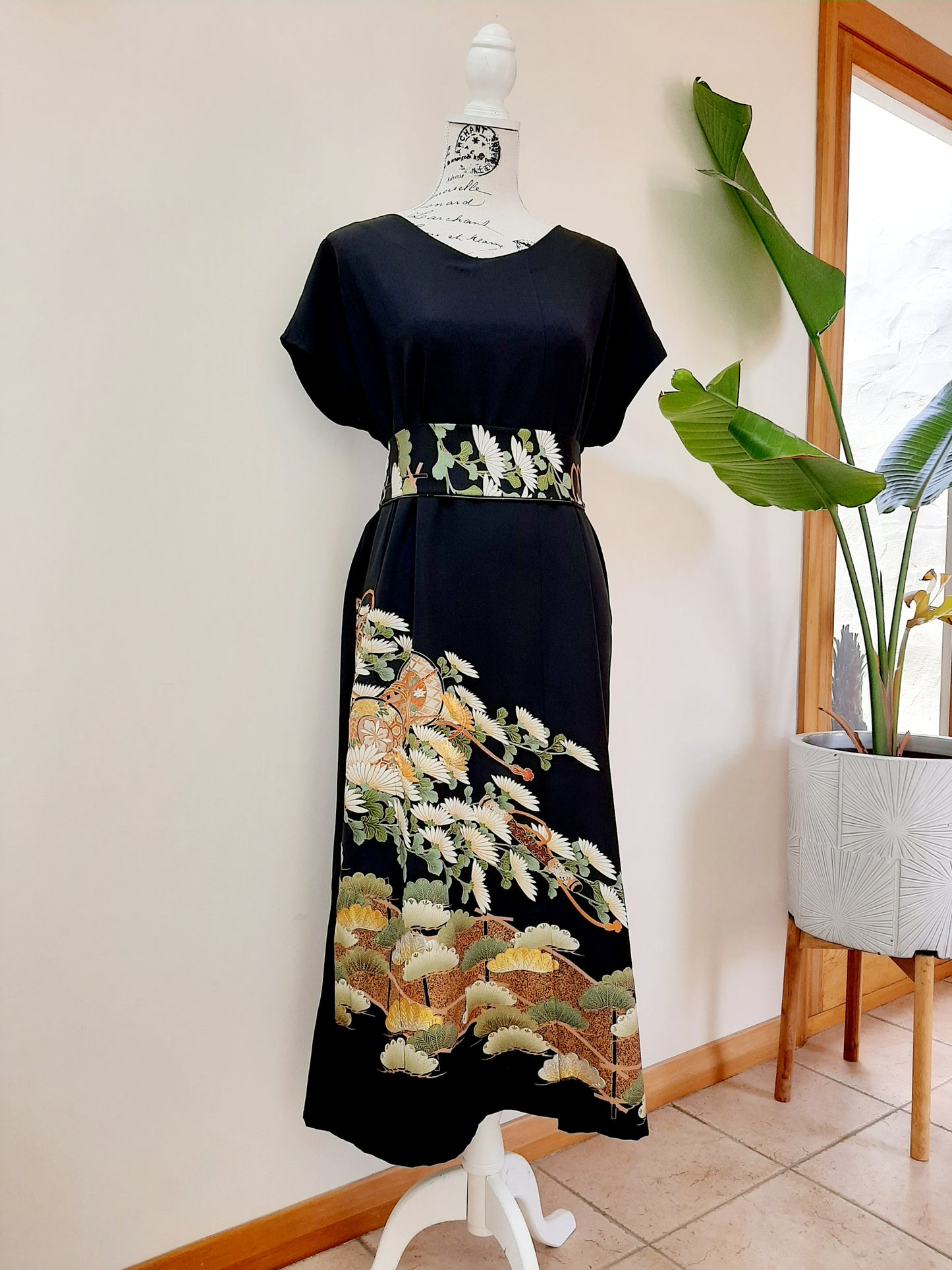 Vintage kimono silk dress