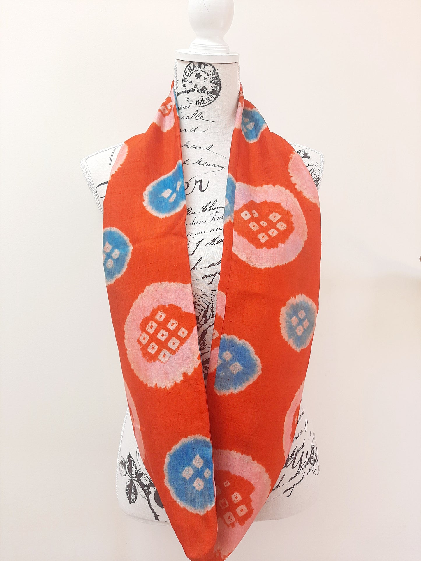 Vintage kimono silk snood