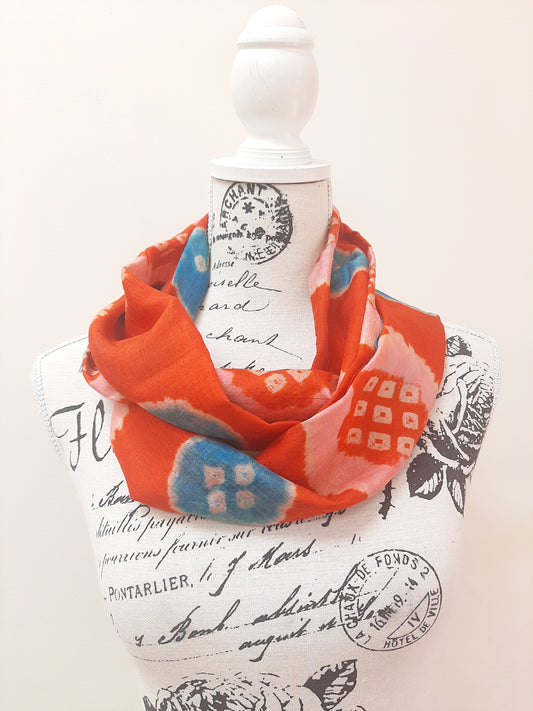 Vintage kimono silk snood