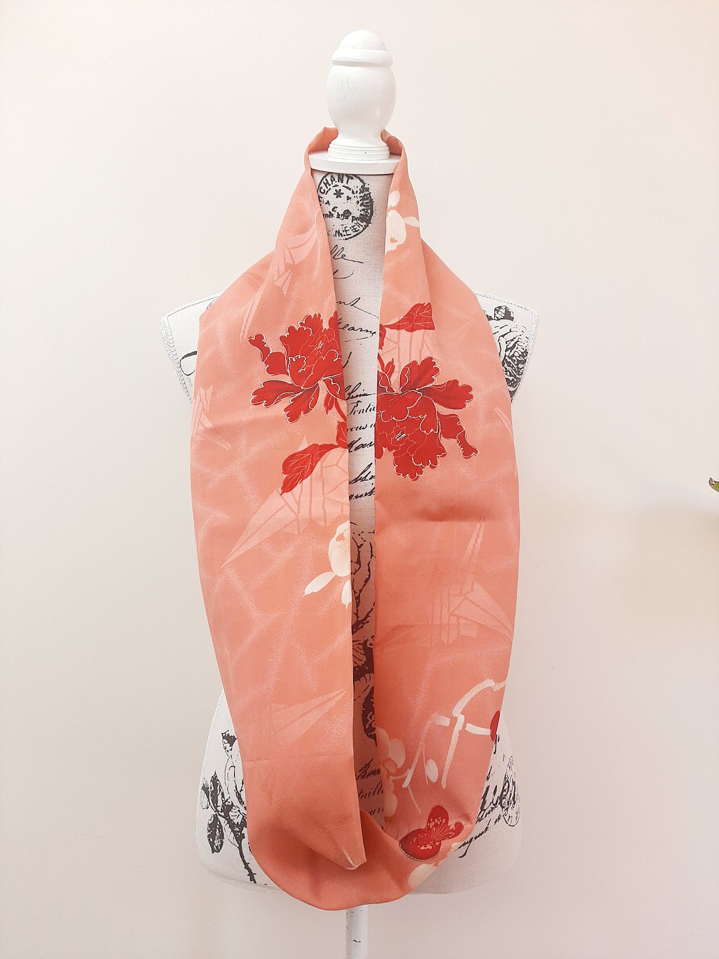 Vintage kimono silk snood