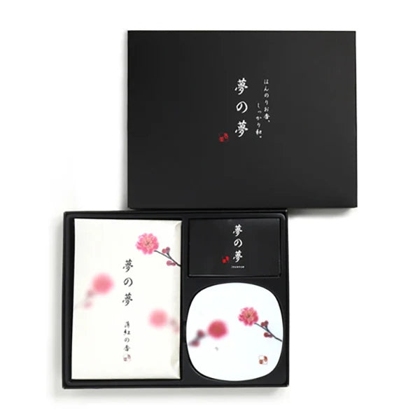 Nippon Kodo Yume-No-Yume (Dream of Dreams) - Incense and Ceramic Plate (Pink Plum/usukurenai)