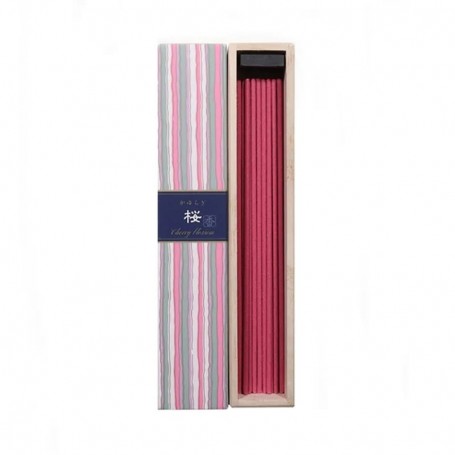 GIFT SET Japanese incense sticks- Cherryblossom & vintage kimono silk scrunchie