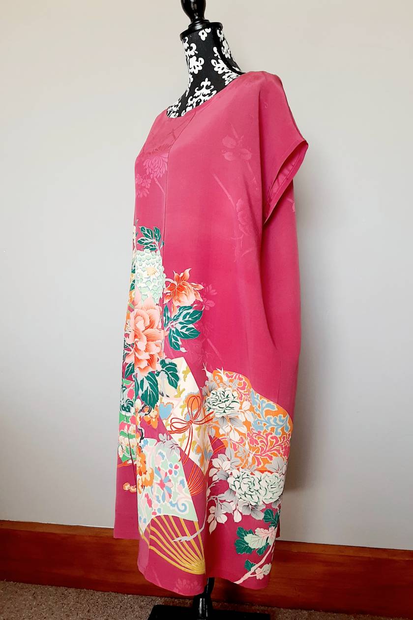 Vintage kimono silk dress