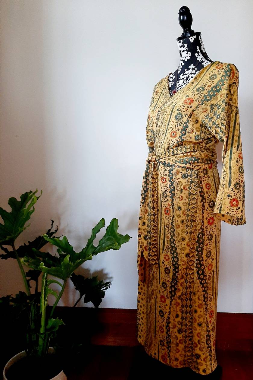 Vintage kimono silk dress