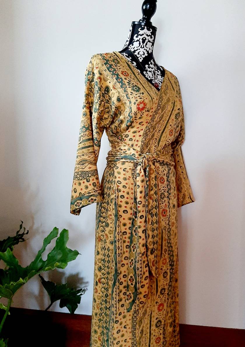 Vintage kimono silk dress