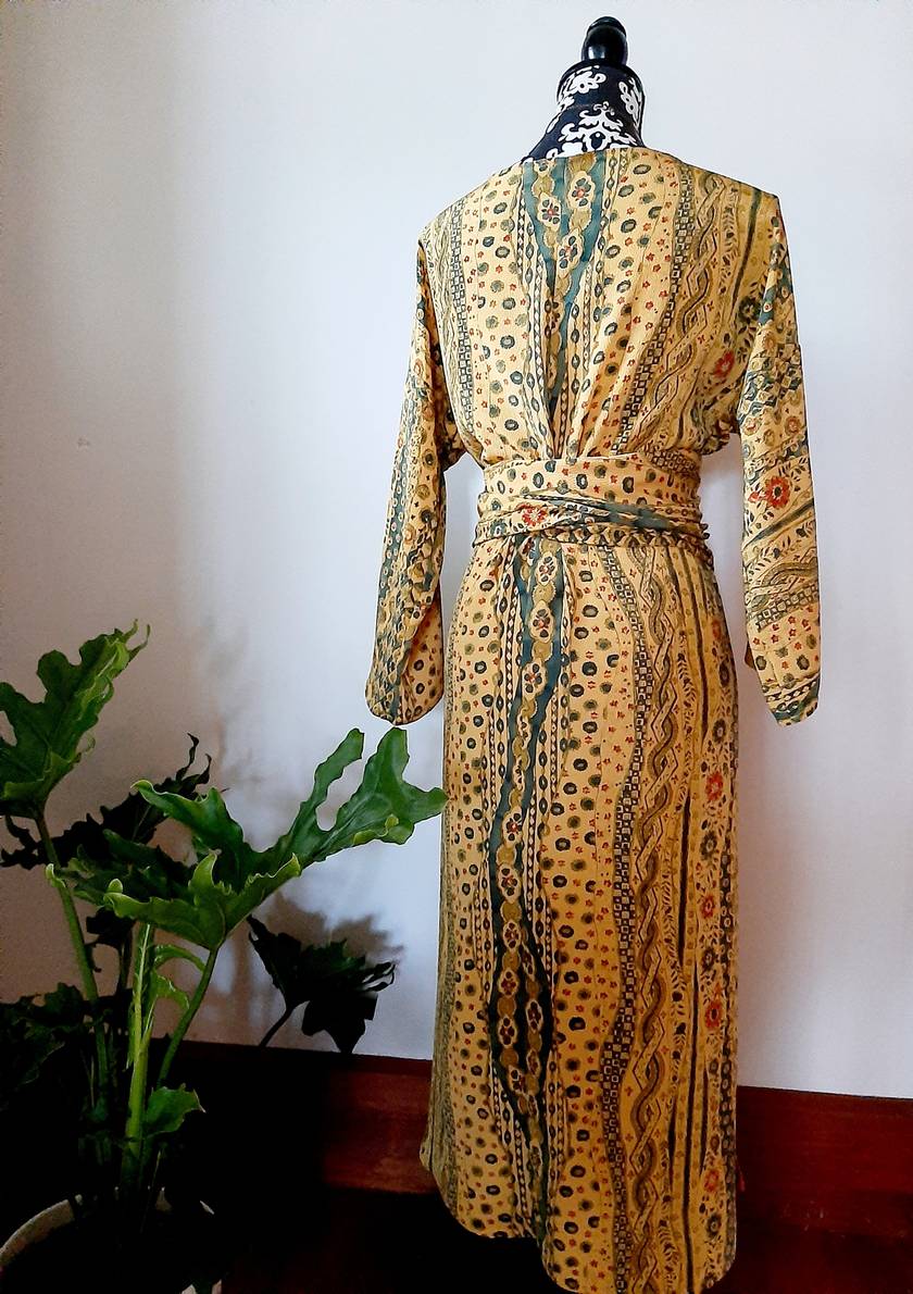 Vintage kimono silk dress